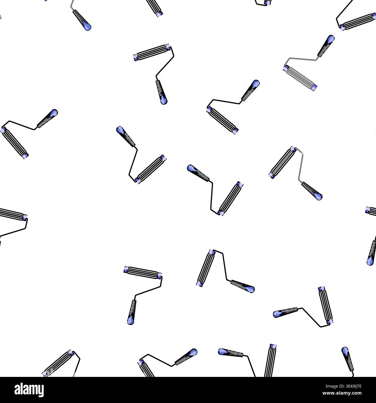 pattern Paint roller tool for renovation and home improvement Stock Vector