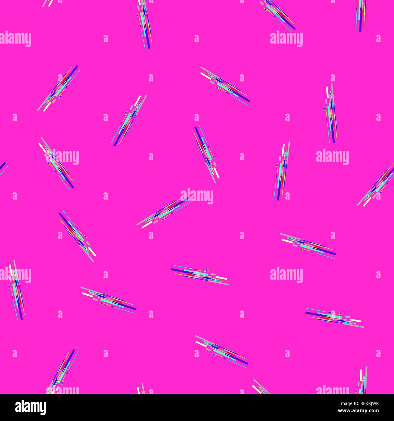 seamless pattern lag glitch error cartoon vector Stock Vector