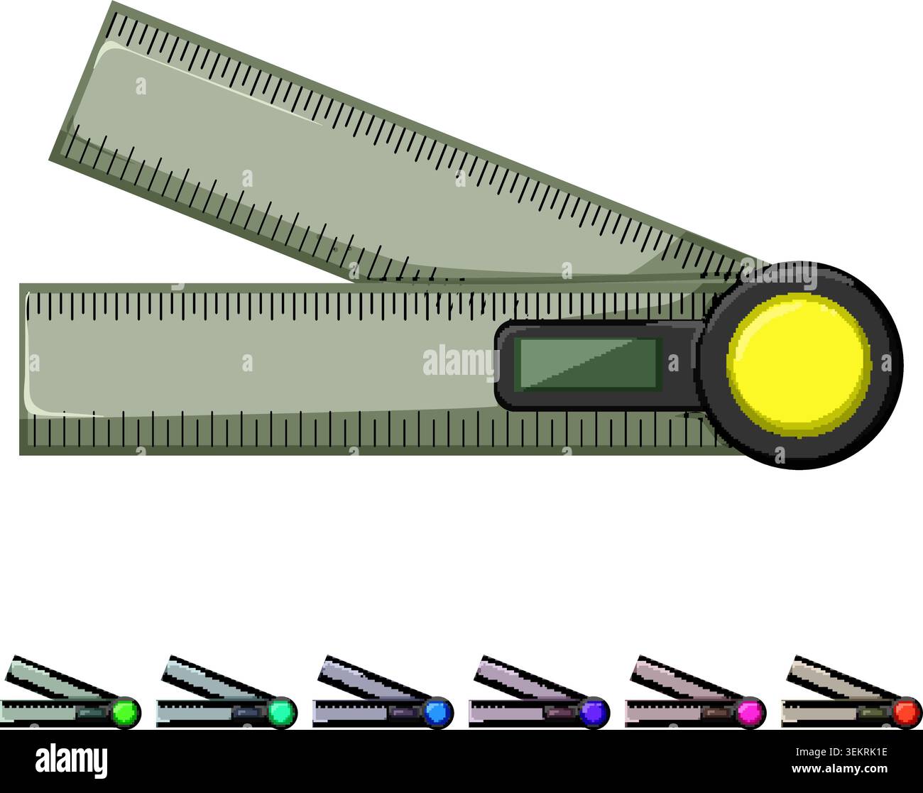 project ruler builder cartoon vector graphic Stock Vector
