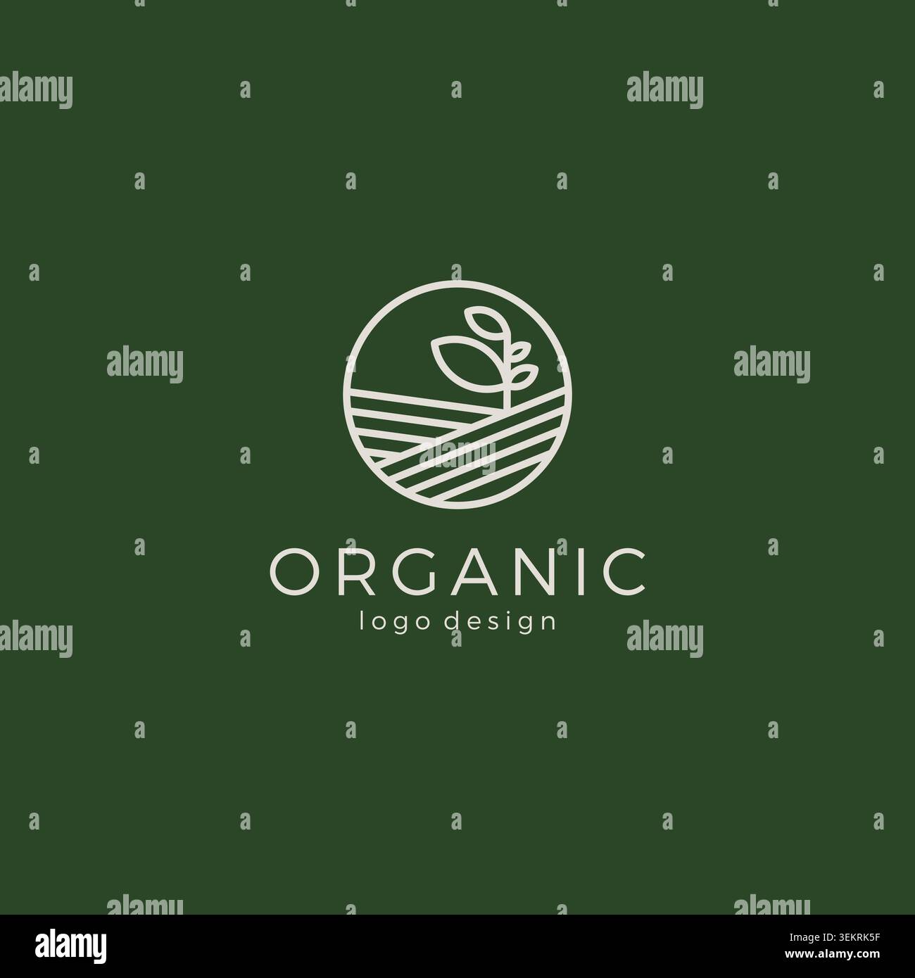Organic Logo Design Template. Natural Icon Design Stock Vector