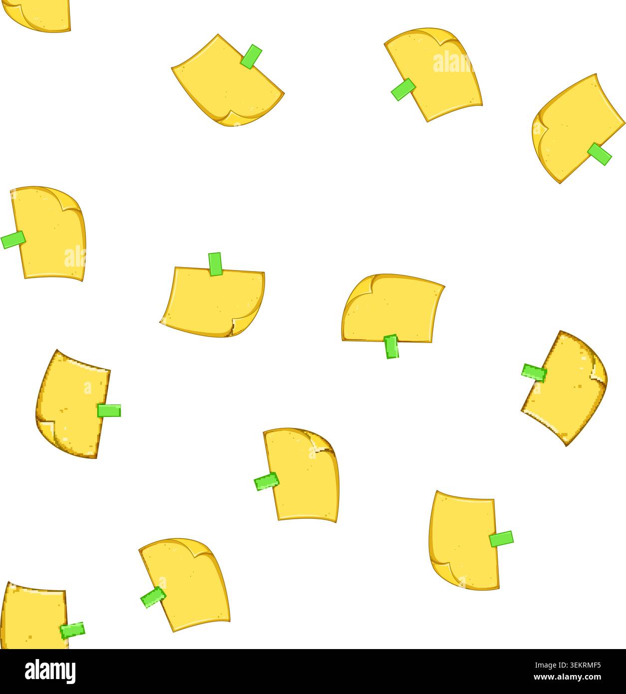 pattern task pinned paper notes cartoon vector Stock Vector