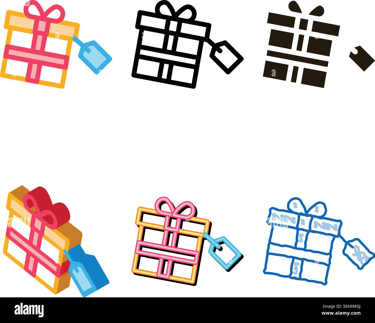 gist box label icon vector range outline Stock Vector