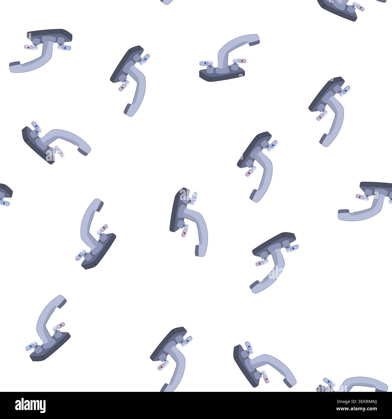 pattern kitchen faucet cartoon vector Stock Vector