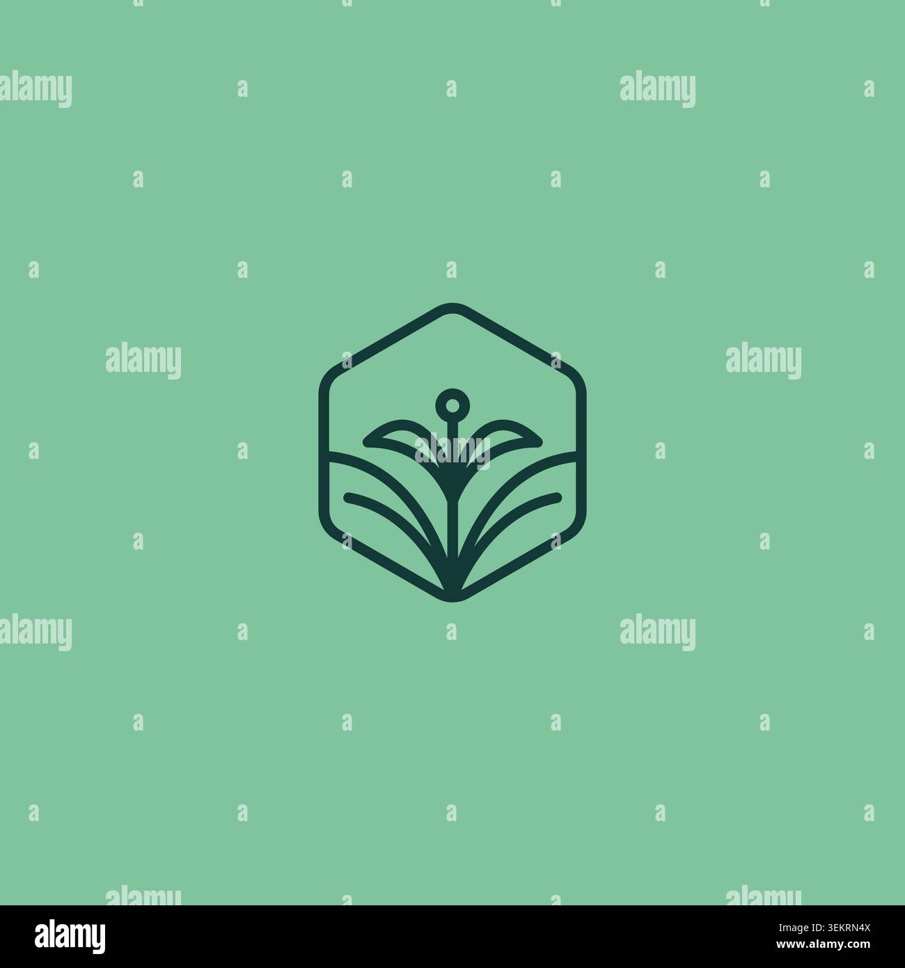 Organic Logo Design Template. Plant Icon Vector Stock Vector