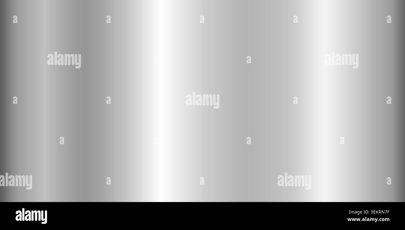 Silver or aluminum foil texture, metallic gradient background. Vector illustration Stock Vector