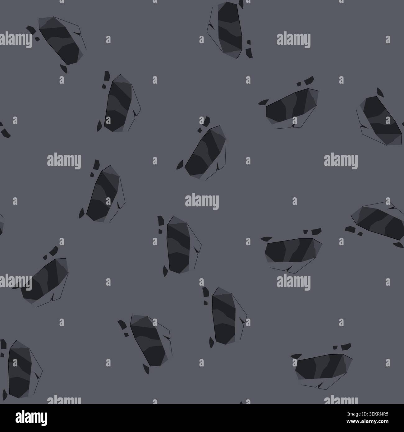 seamless pattern mining coal ore cartoon vector Stock Vector