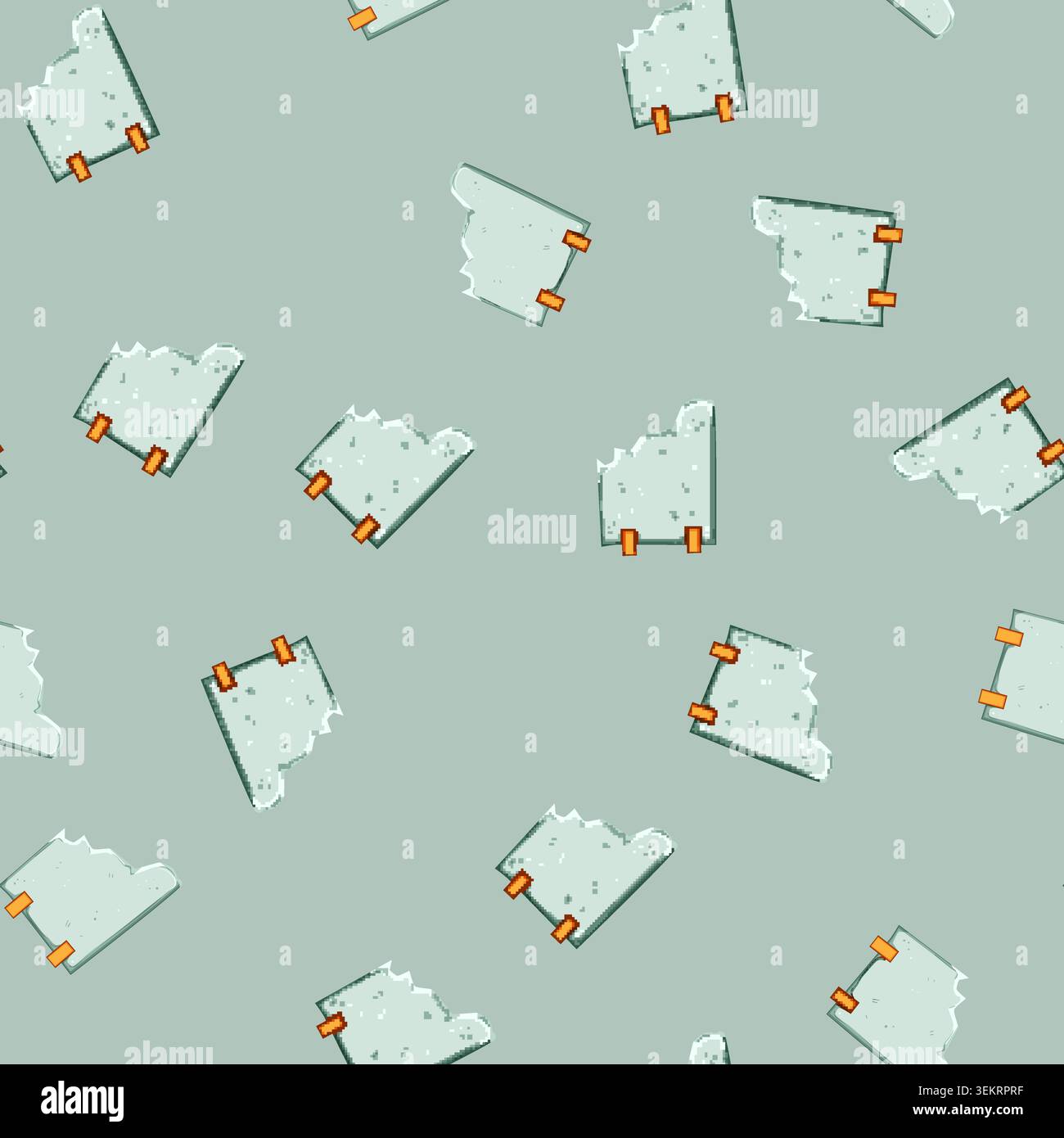 seamless pattern memo pinned torn paper notes cartoon vector Stock Vector