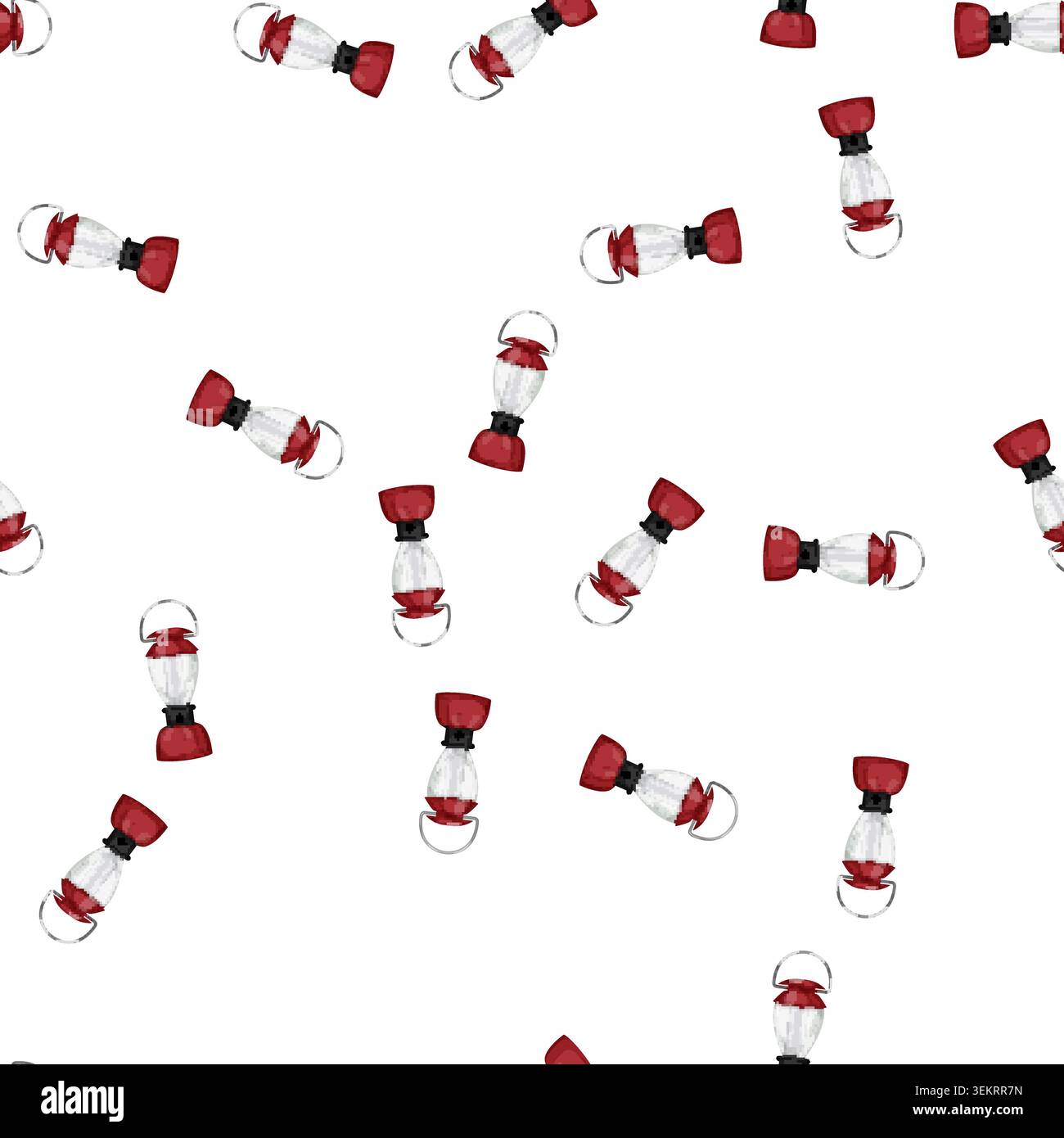 pattern kerosine lantern camp lamp cartoon vector Stock Vector