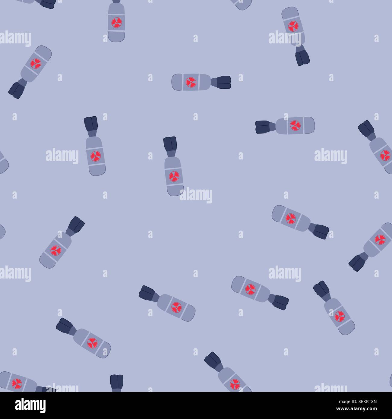 seamless pattern fallout atomic bomb cartoon vector Stock Vector