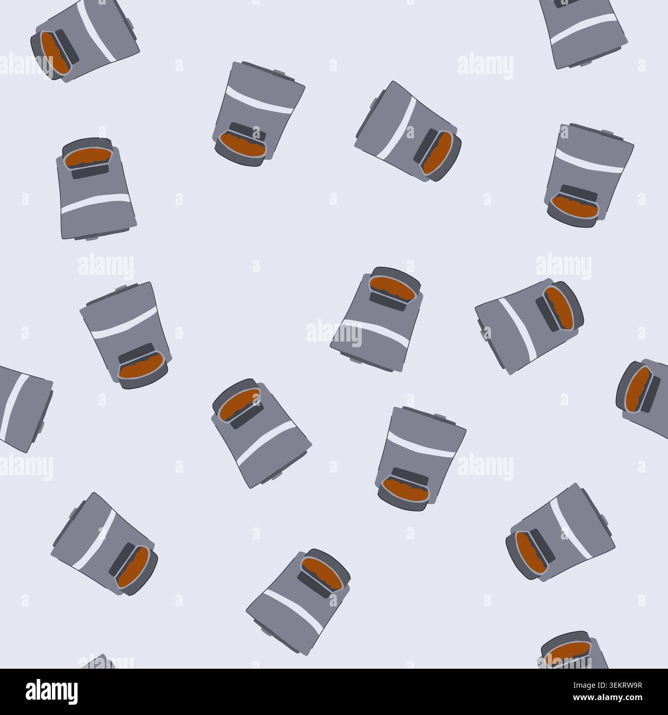 seamless pattern digital automatic pet feeder cartoon vector Stock Vector