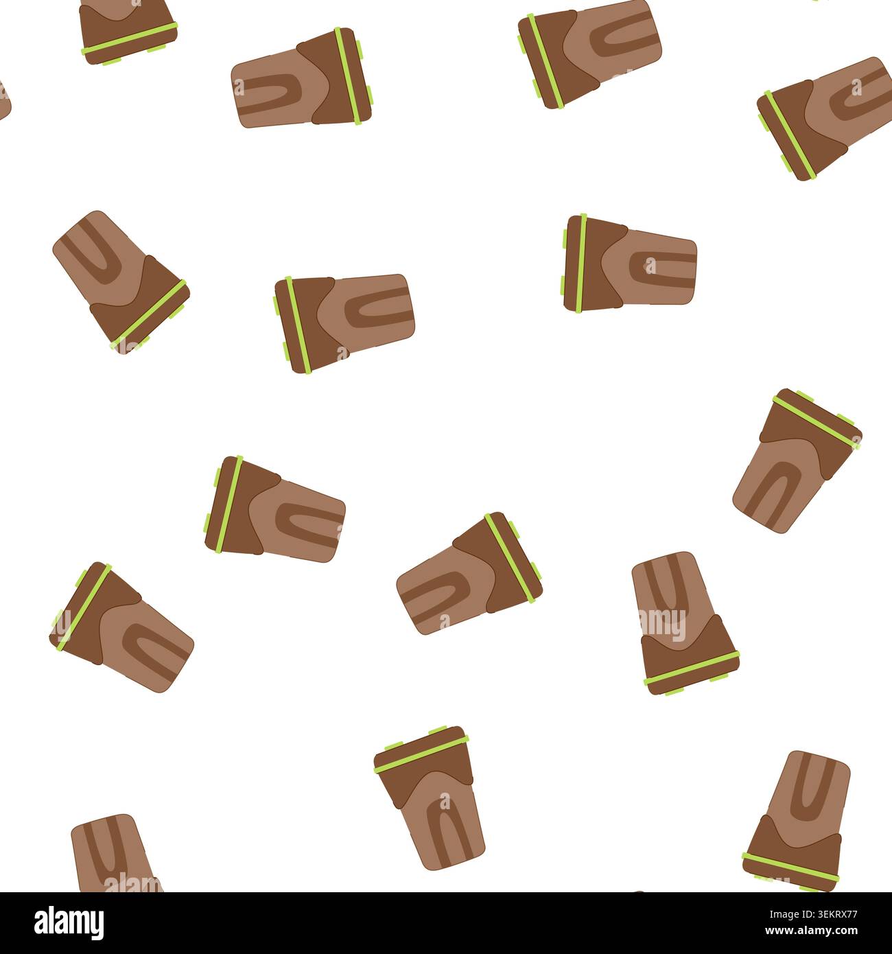 pattern plastic trash bin cartoon vector Stock Vector