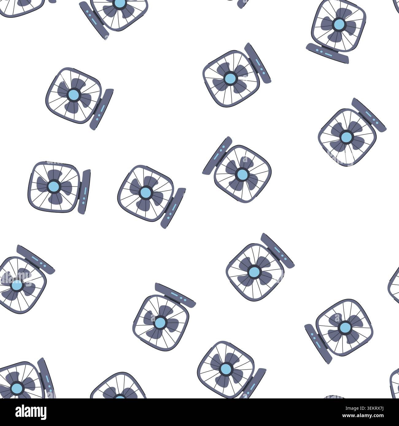 pattern ventilator desk fan cartoon vector Stock Vector