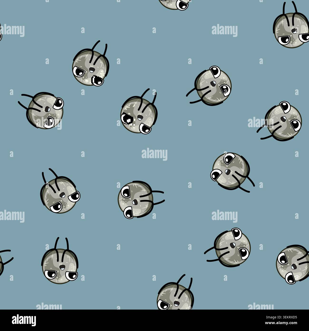 seamless pattern event retro music character cartoon vector Stock Vector