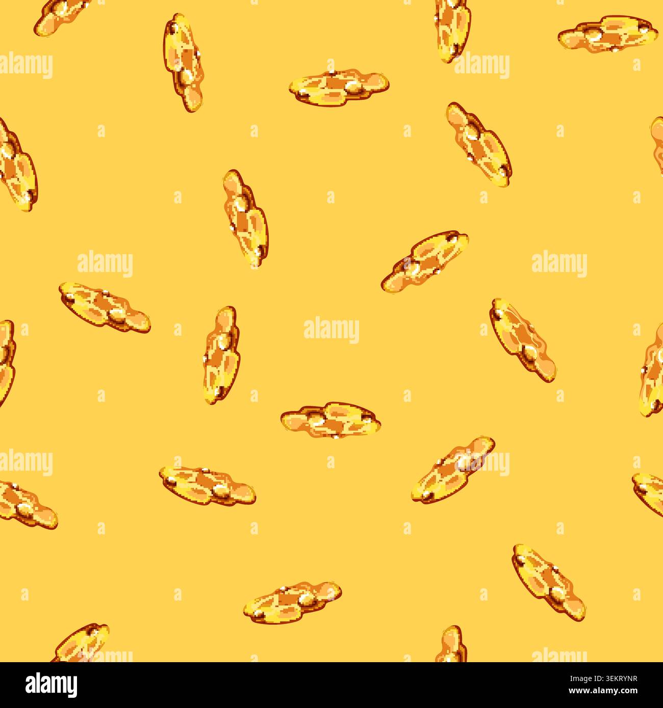 seamless pattern molten lava puddle cartoon vector Stock Vector