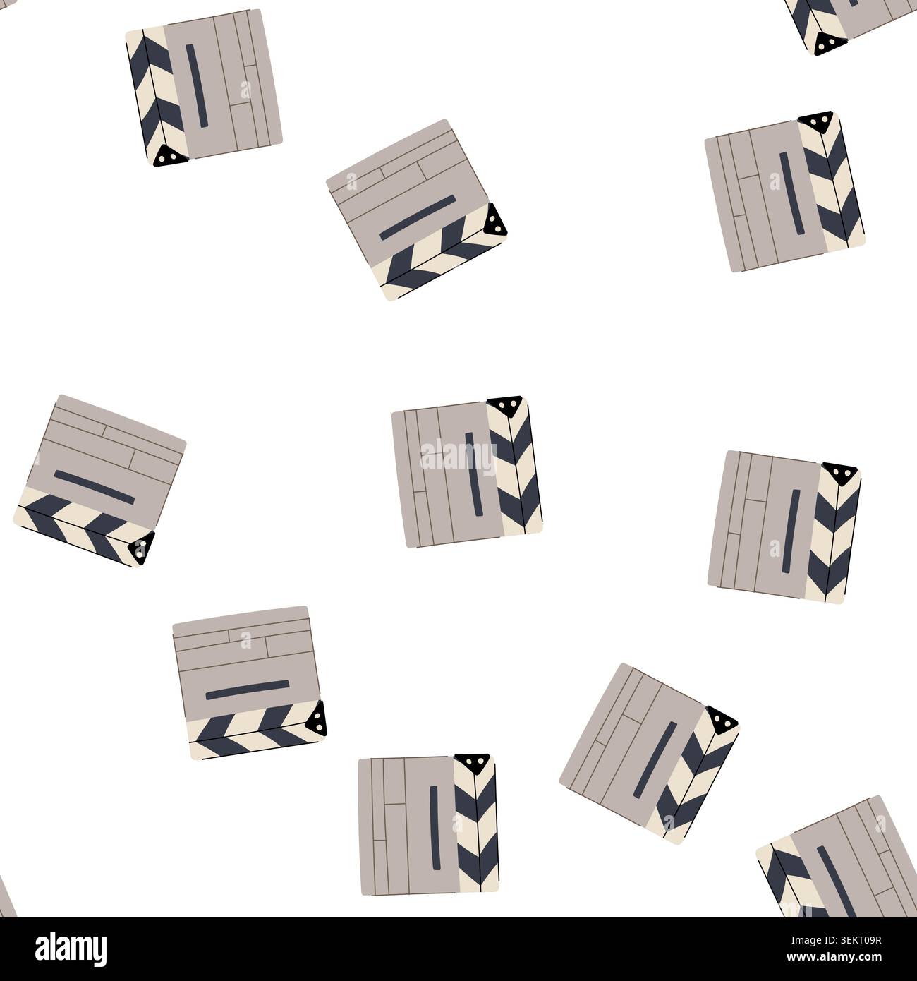pattern board clapperboard cartoon vector Stock Vector