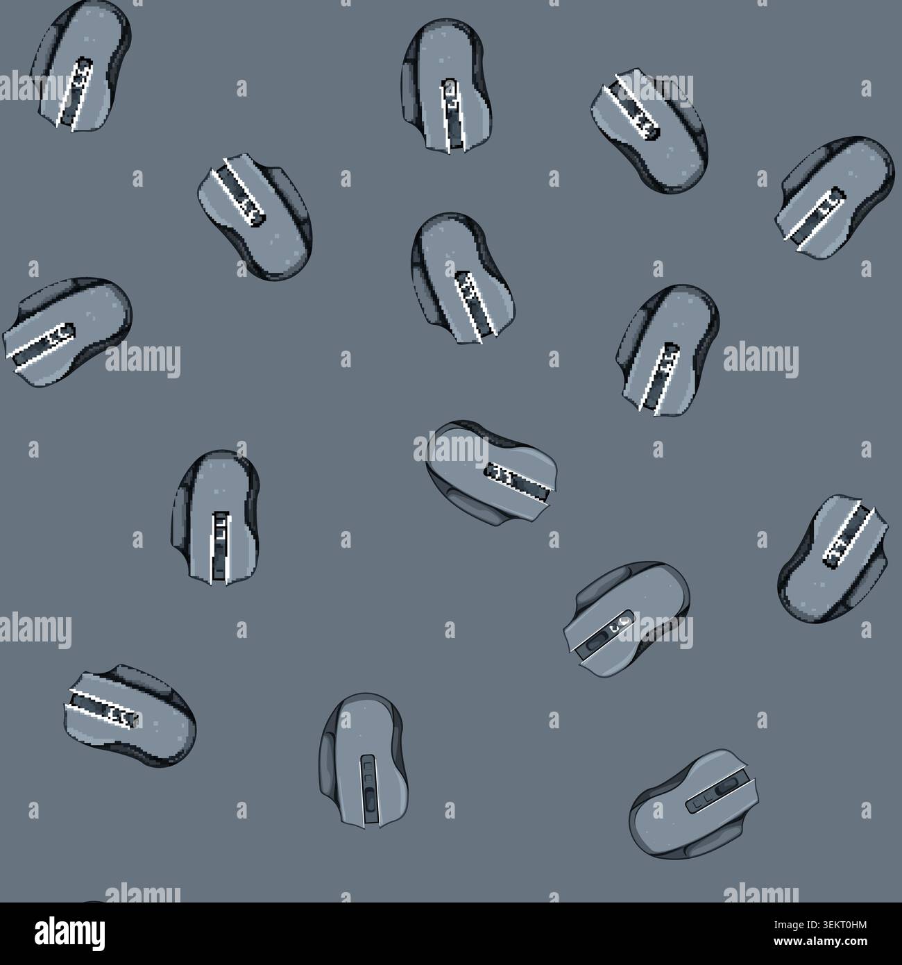 seamless pattern pc game mouse cartoon vector Stock Vector