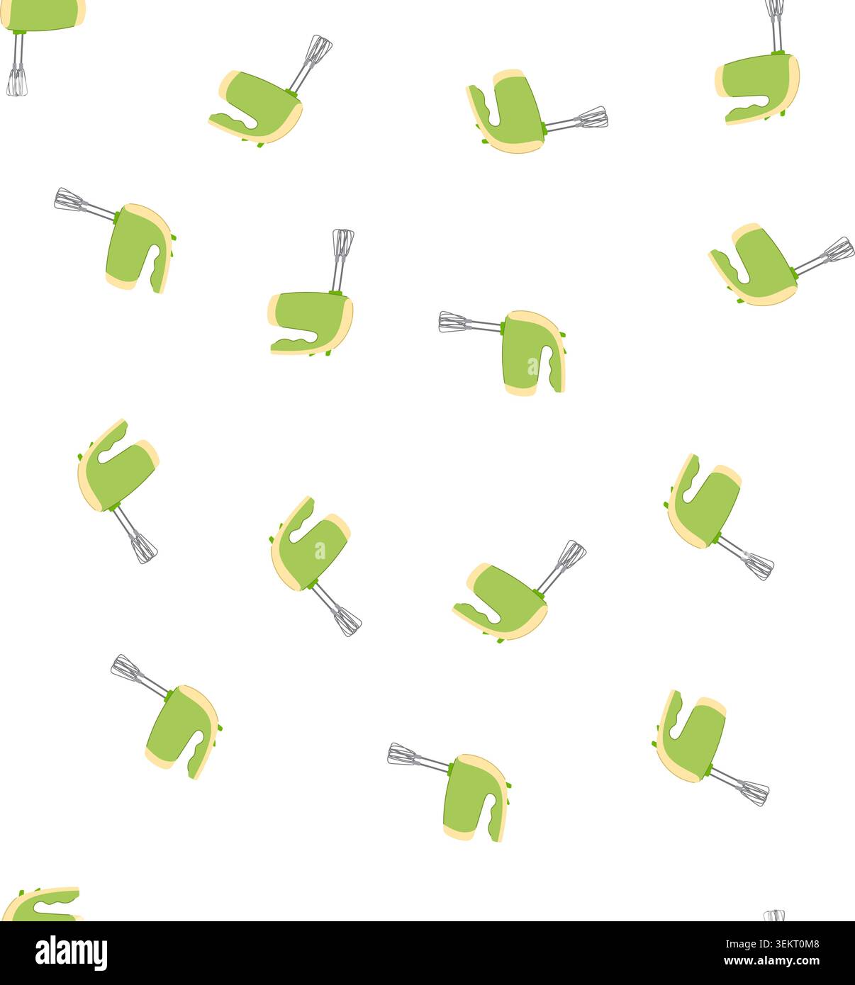 pattern cream hand mixer cartoon vector Stock Vector