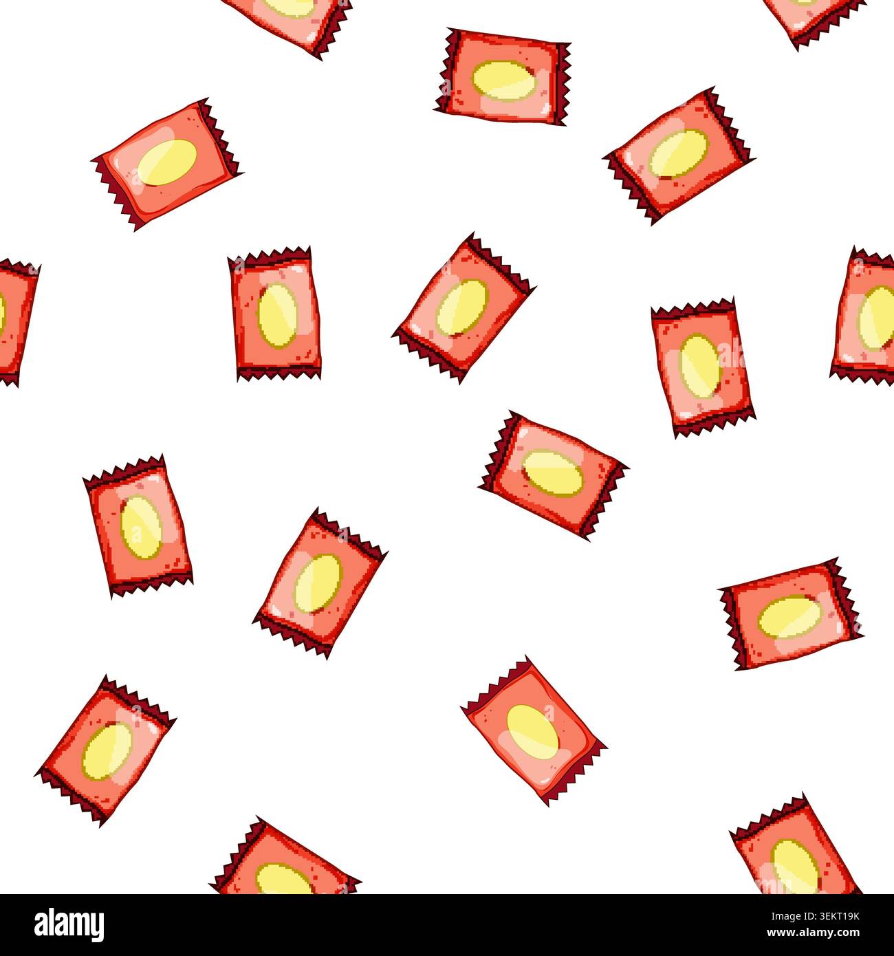 pattern convenient snack pack cartoon vector Stock Vector