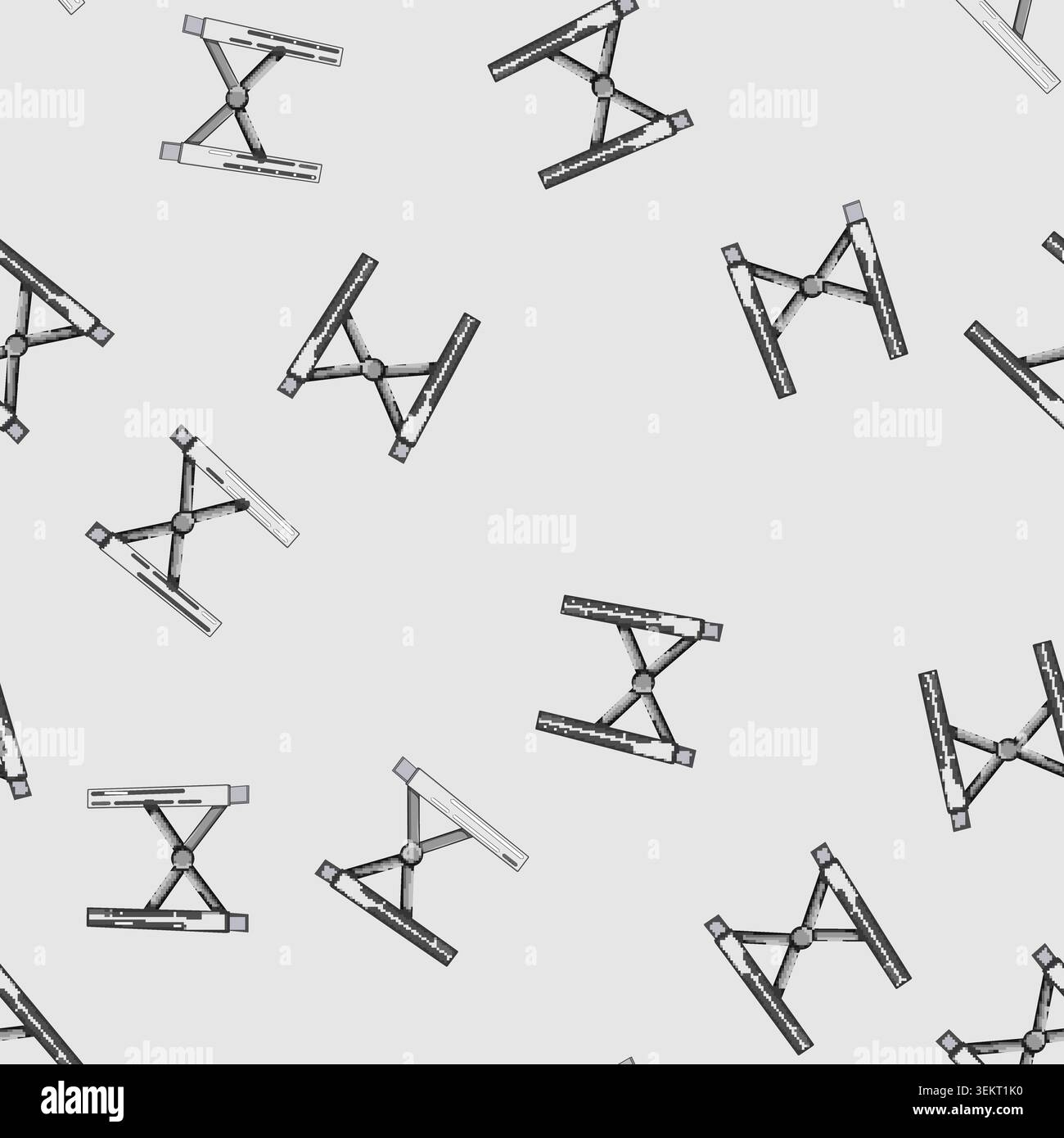 seamless pattern work laptop stand cartoon vector Stock Vector