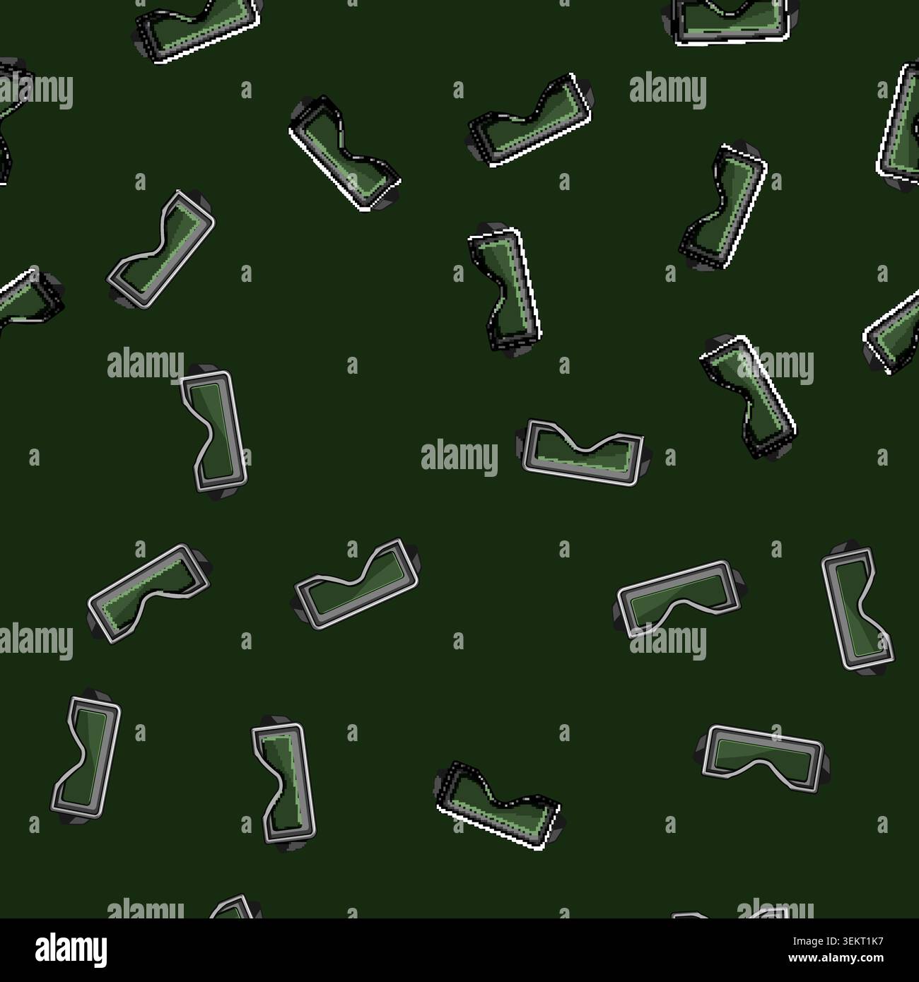 seamless pattern eye goggles welding cartoon vector Stock Vector