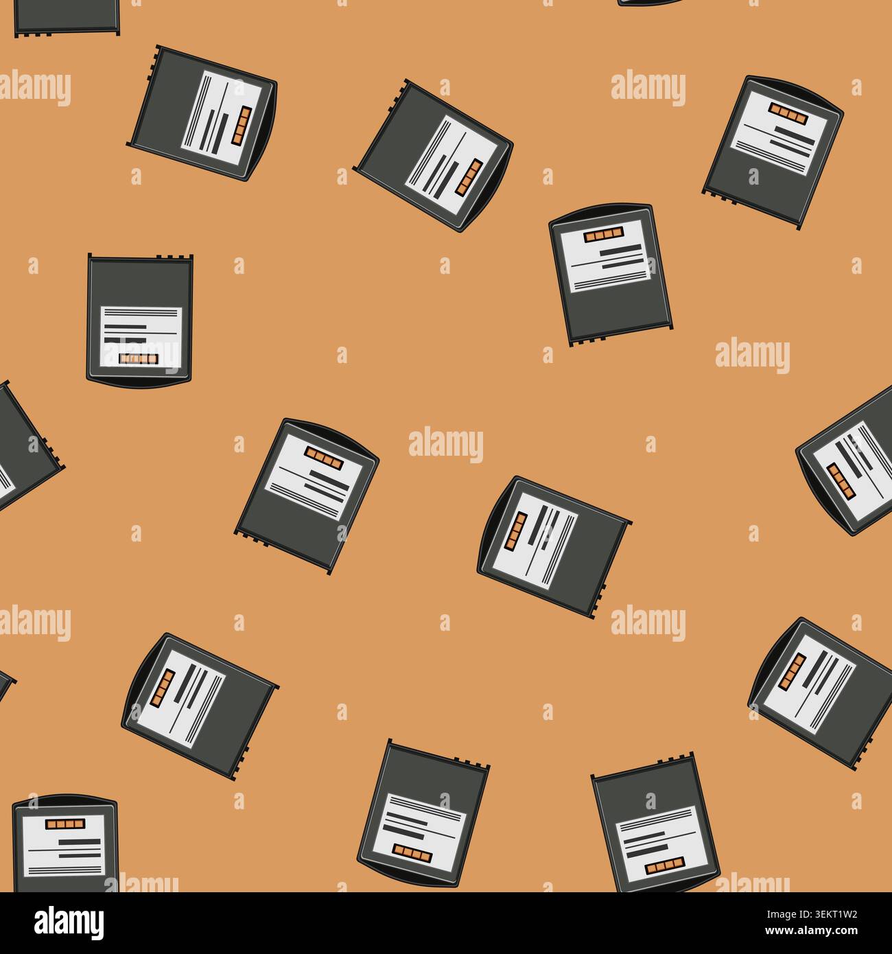 seamless pattern low mobile phone battery cartoon vector Stock Vector