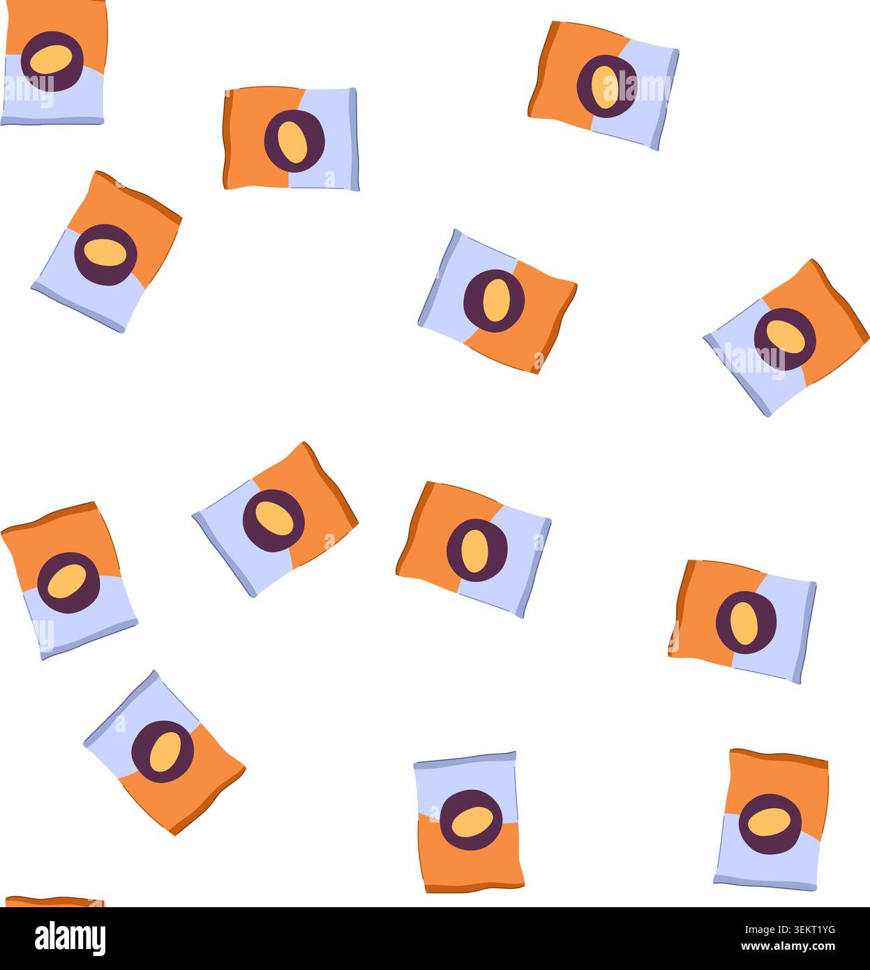 pattern box snack pack cartoon vector Stock Vector