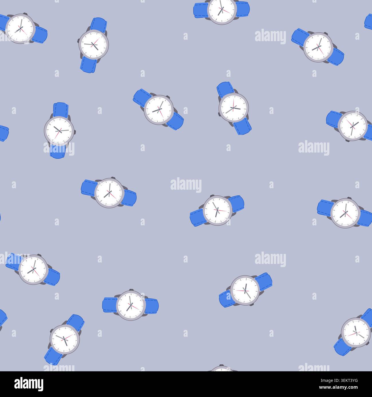 seamless pattern smart watch wrist cartoon vector Stock Vector