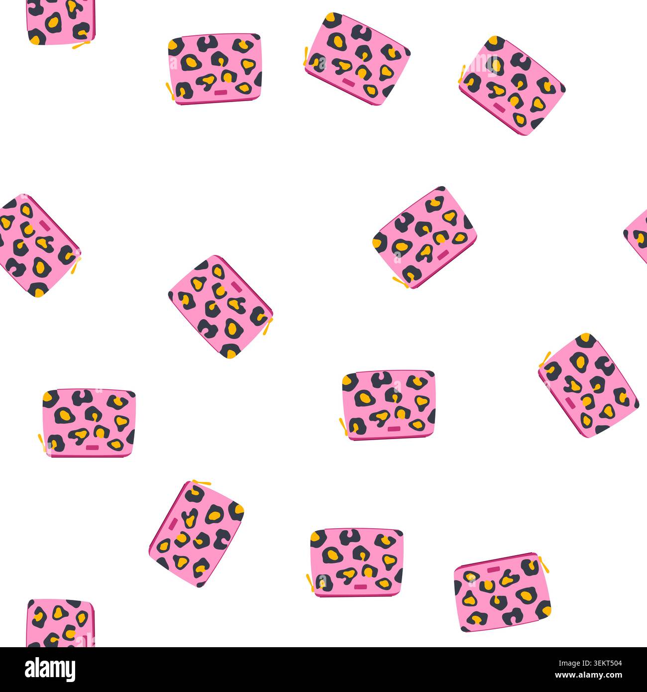 pattern pouch makeup bag cartoon vector Stock Vector