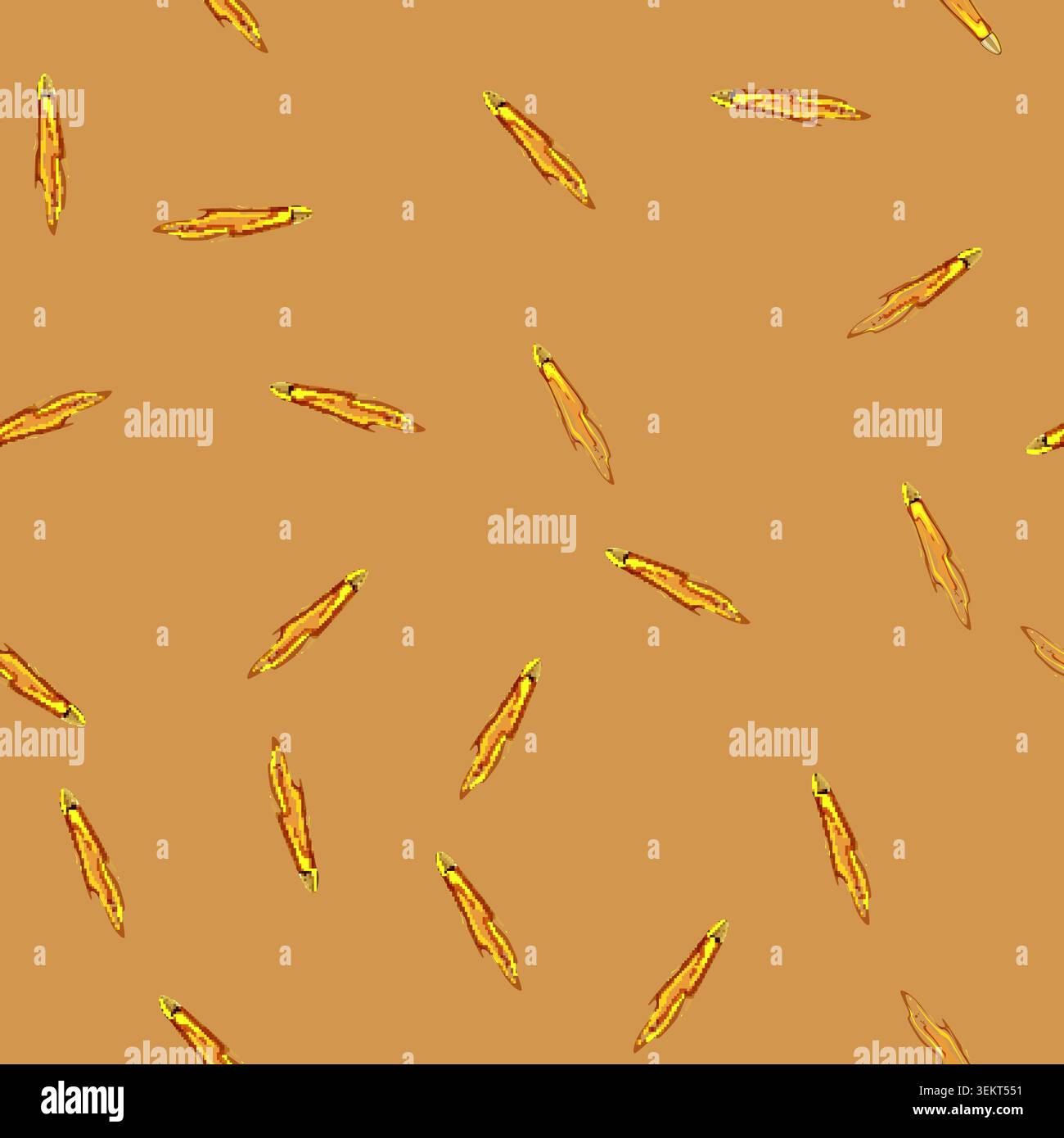 seamless pattern silver bullet flying cartoon vector Stock Vector