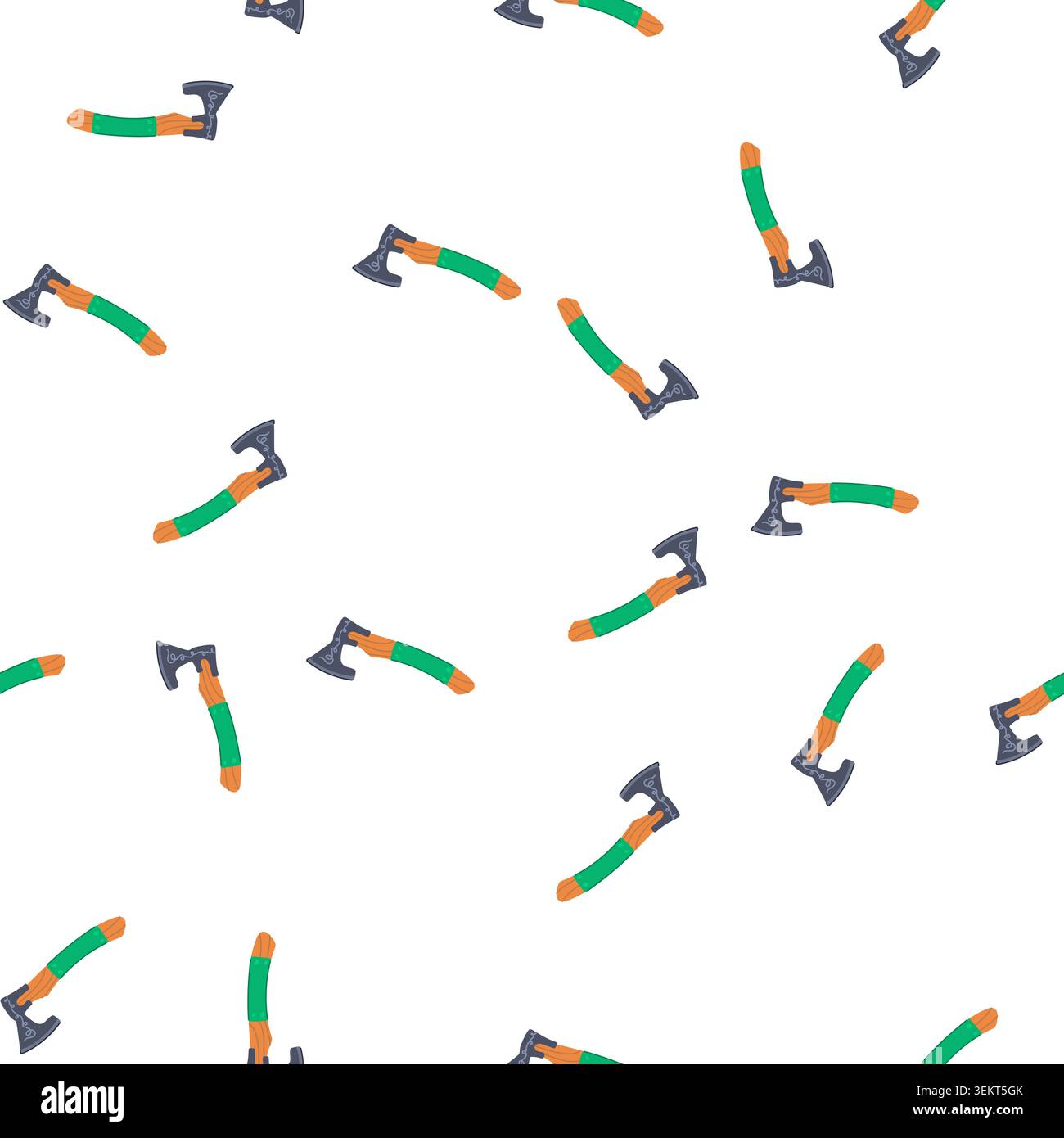 pattern norse viking axe cartoon vector Stock Vector