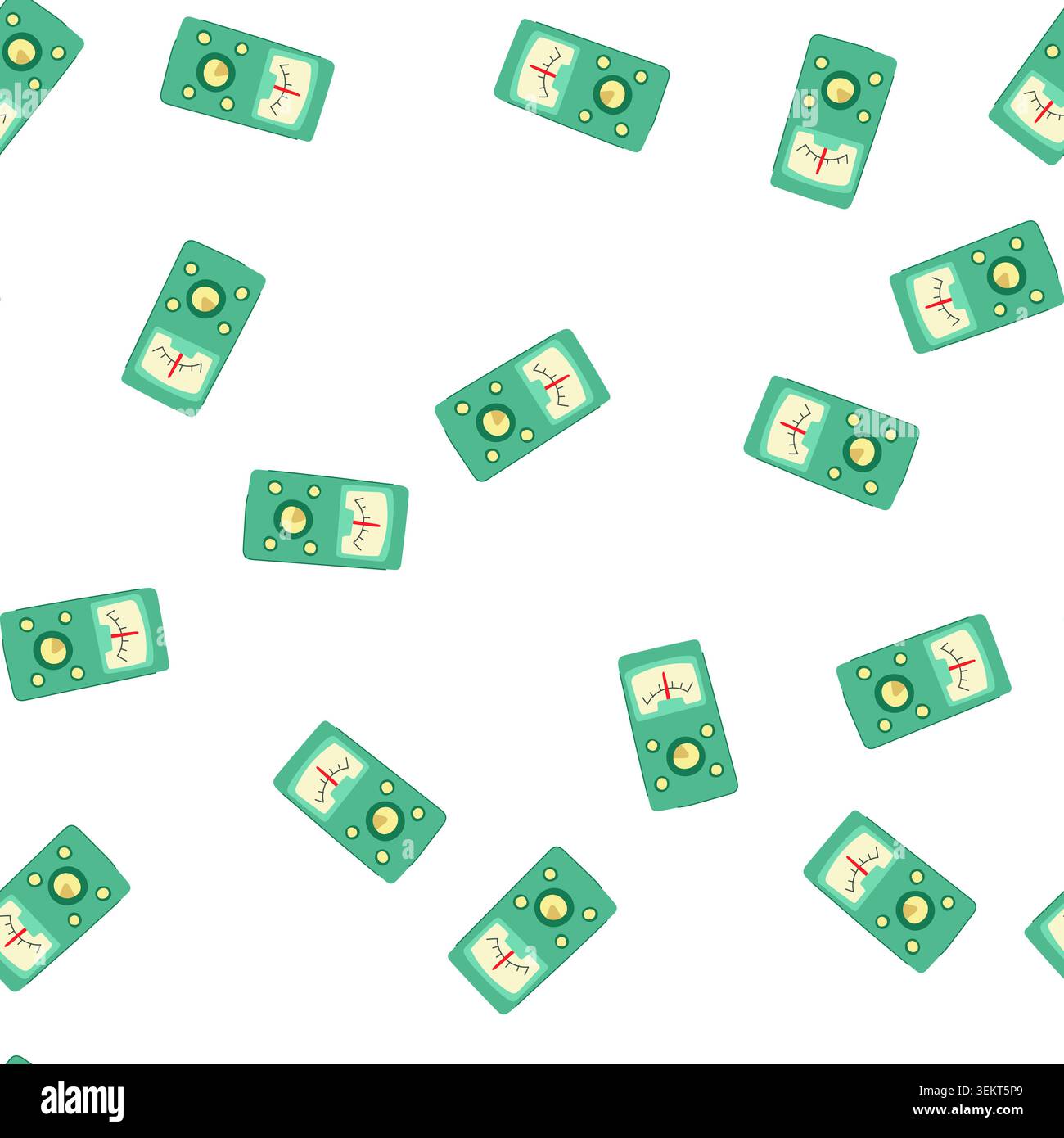 pattern indicators retro control panel cartoon vector Stock Vector