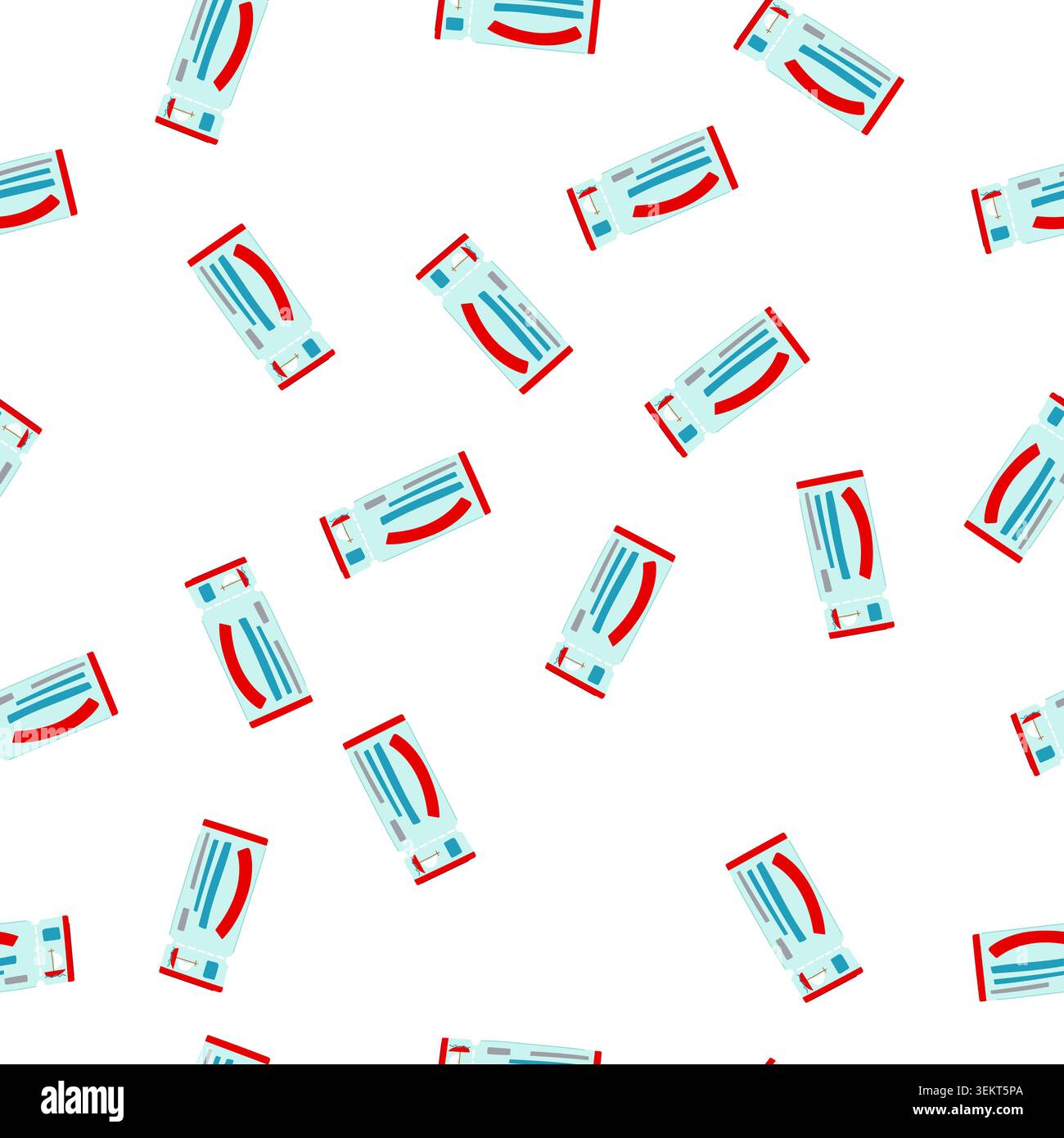pattern vacation cruise ship ticket cartoon vector Stock Vector