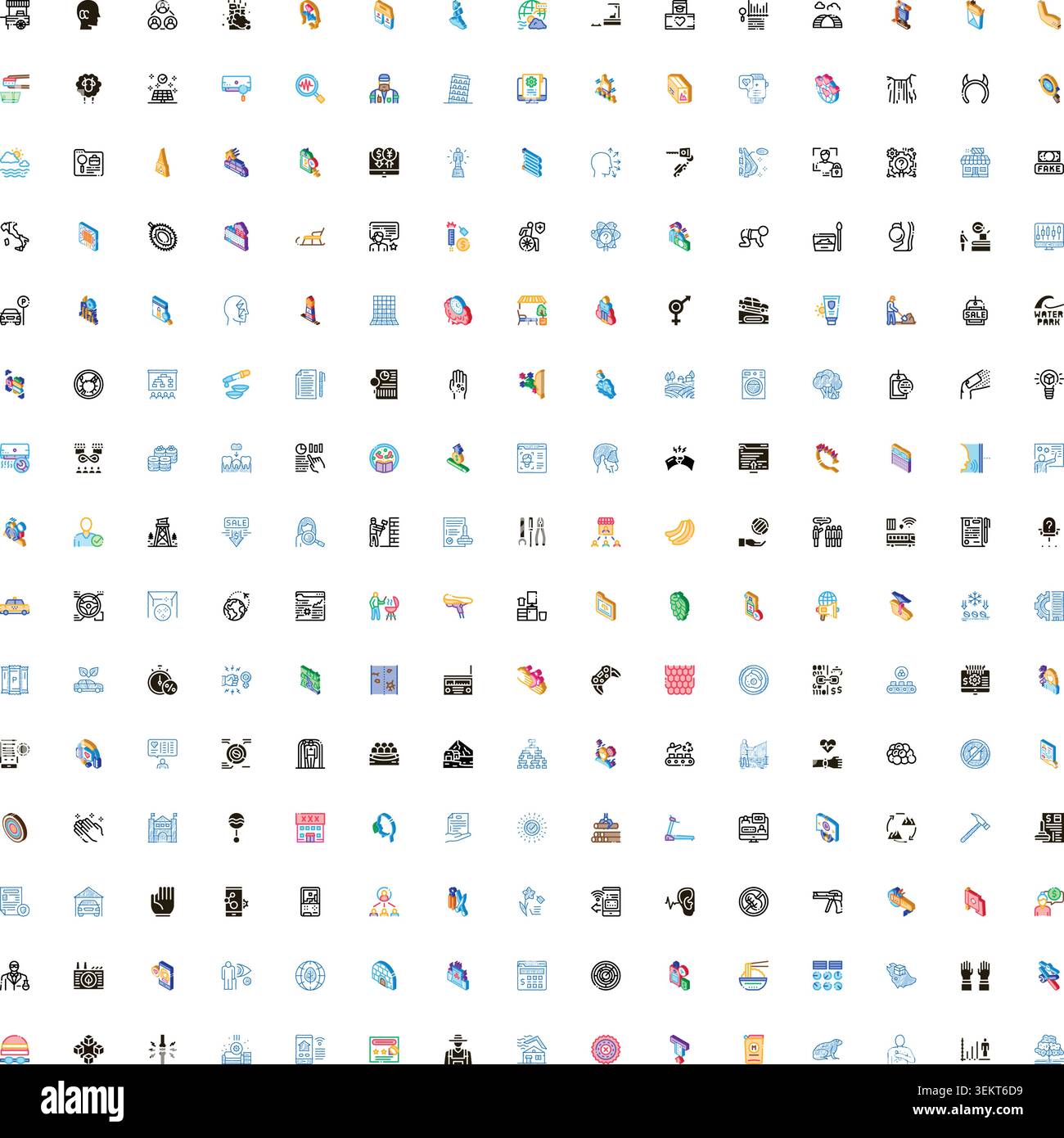 Business, web, and mobile app interface icons set Stock Vector