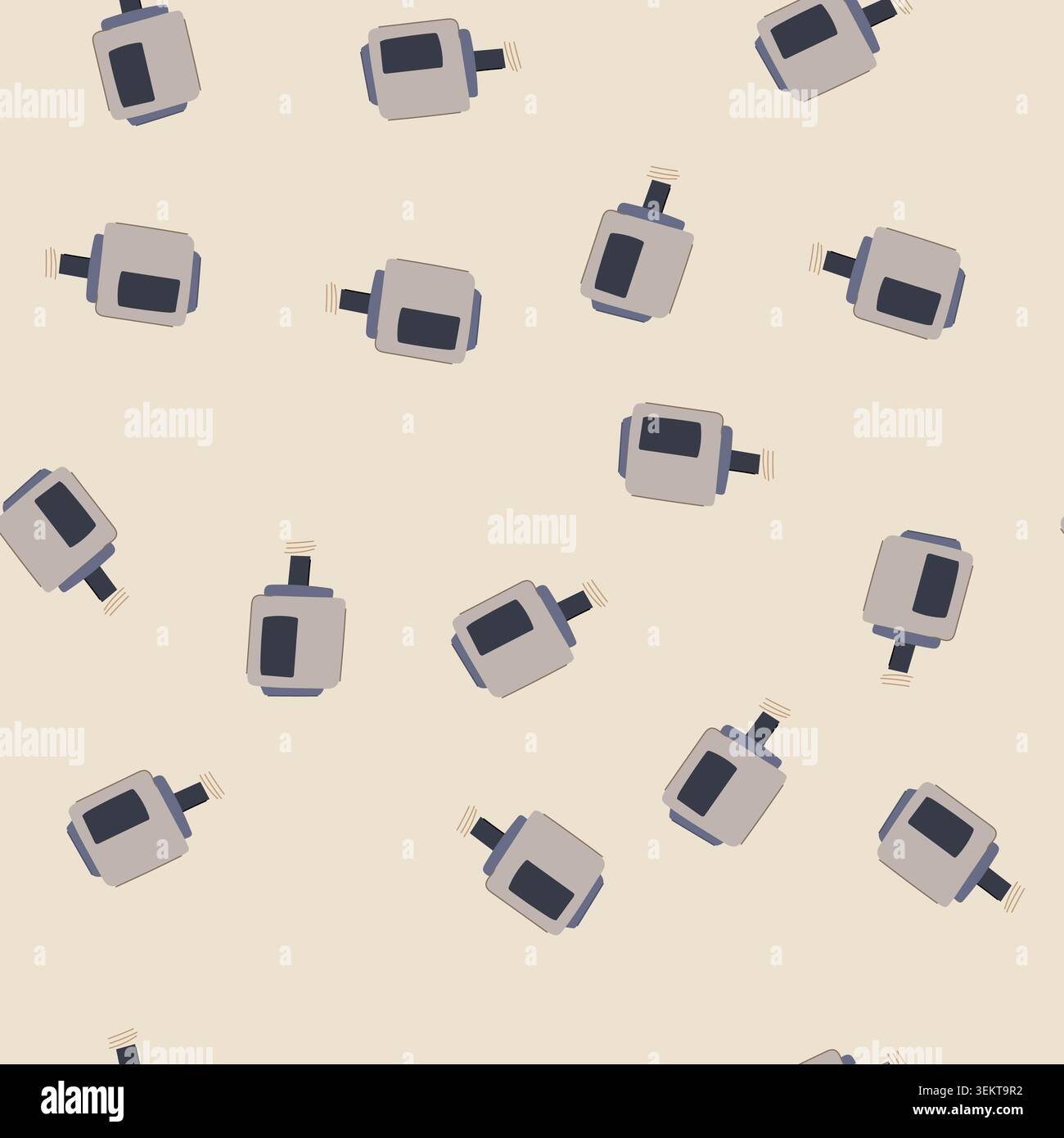 seamless pattern installation water circulation pump cartoon vector Stock Vector