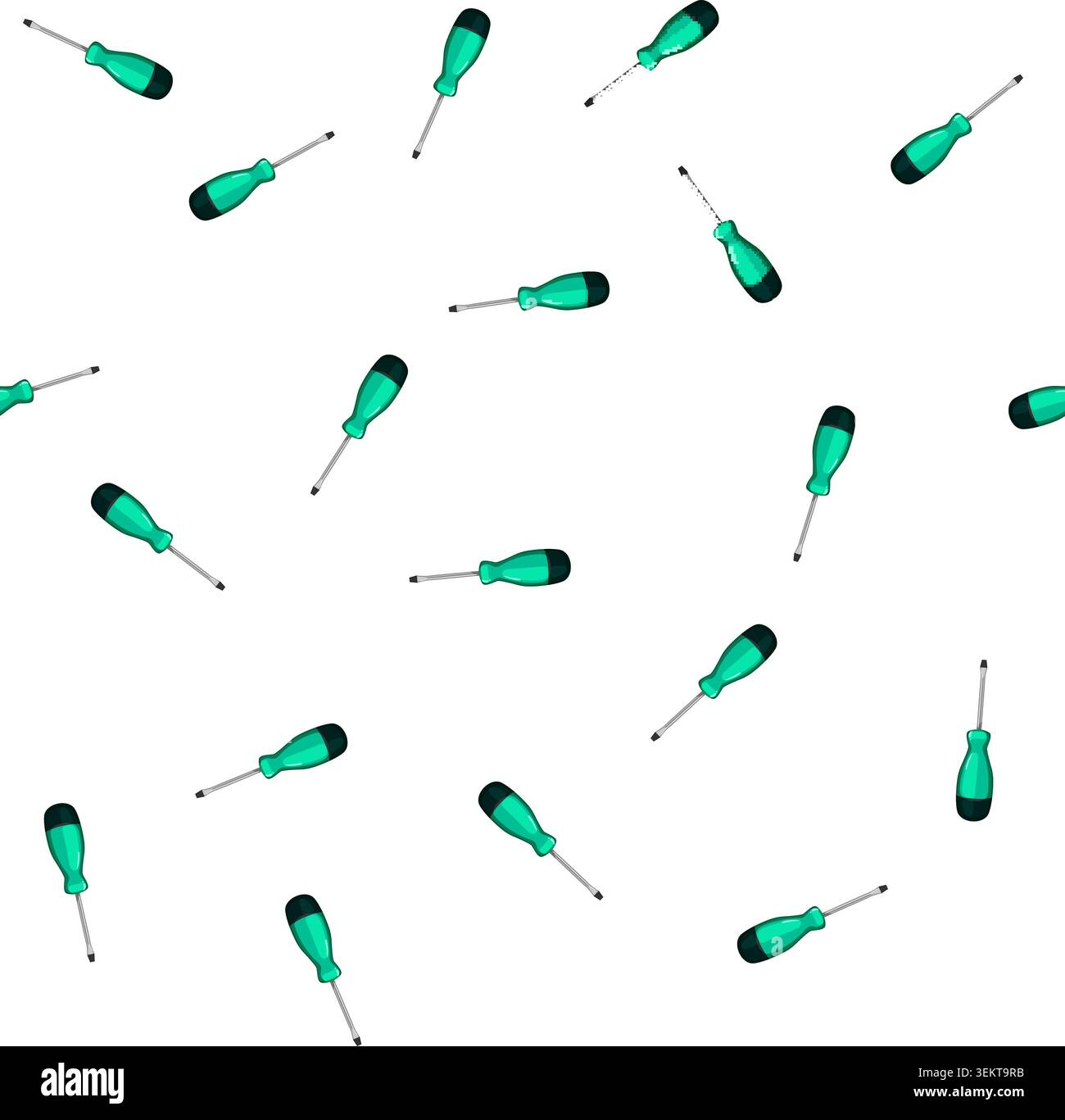 pattern metal screwdriver tool cartoon vector Stock Vector