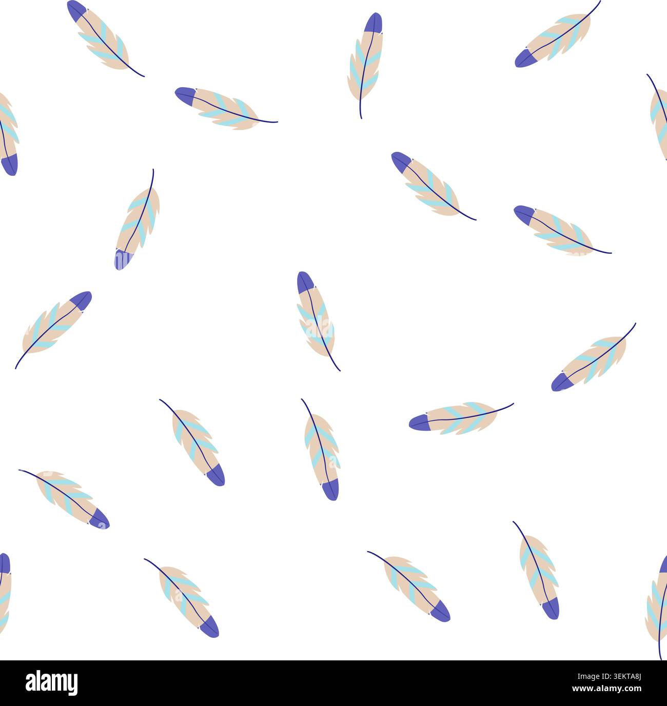 pattern blue feather exotic bird cartoon vector Stock Vector
