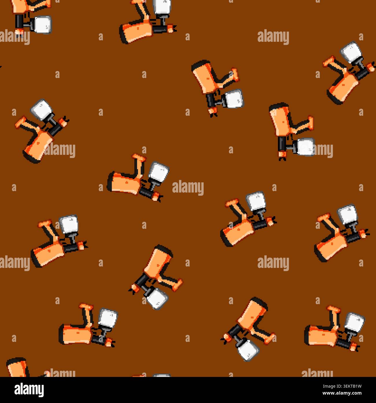 seamless pattern body paint sprayer cartoon vector Stock Vector