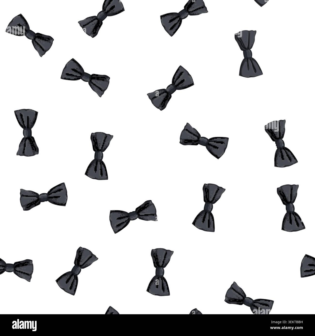 pattern black bow tie cartoon vector Stock Vector