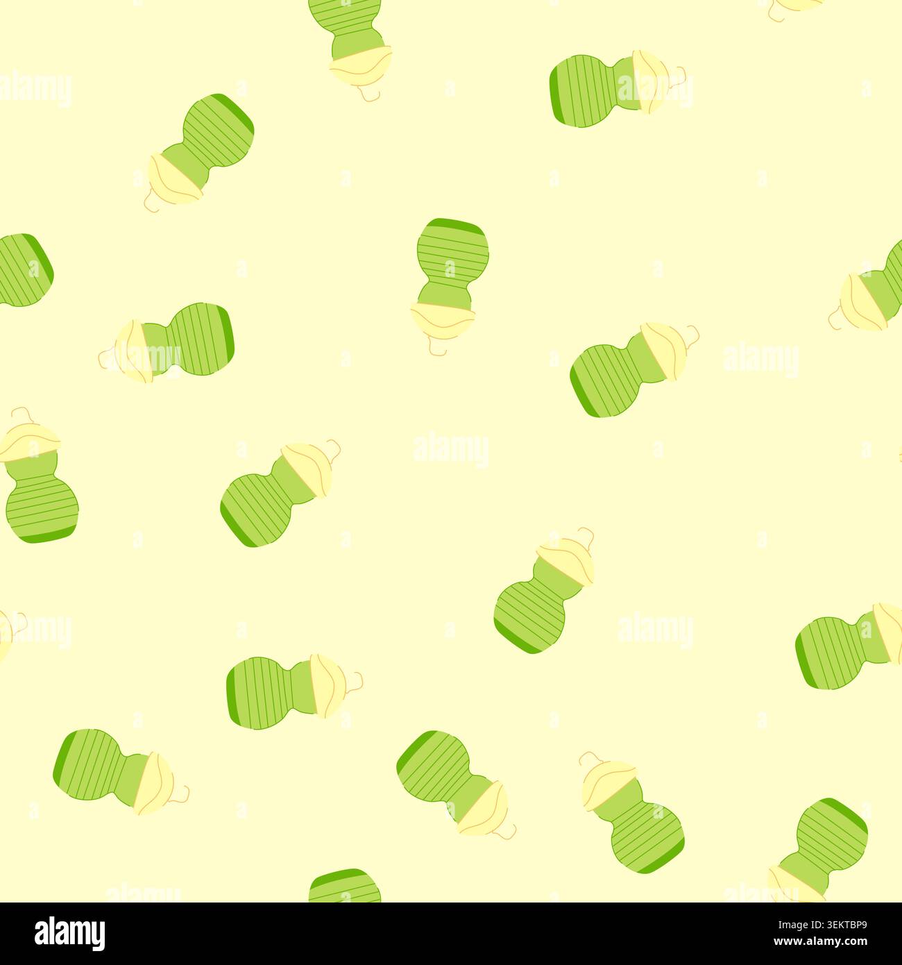seamless pattern child sippy cup cartoon vector Stock Vector