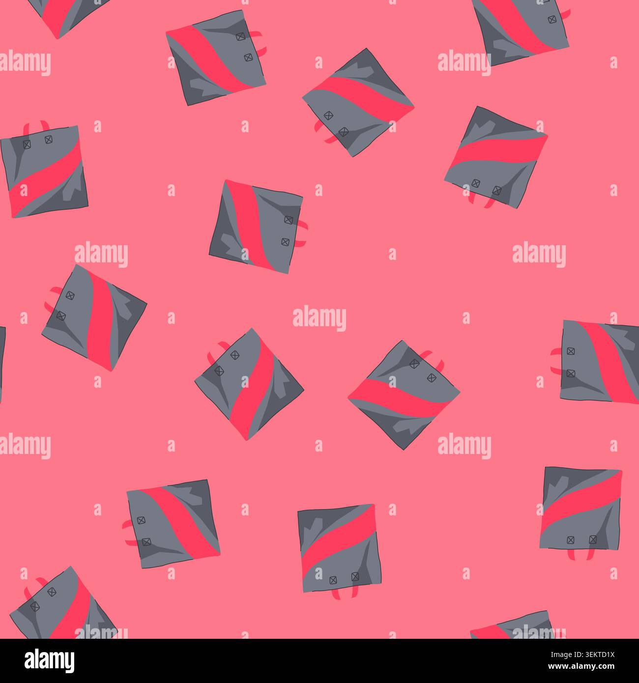 seamless pattern waste plastic shopping bag cartoon vector Stock Vector