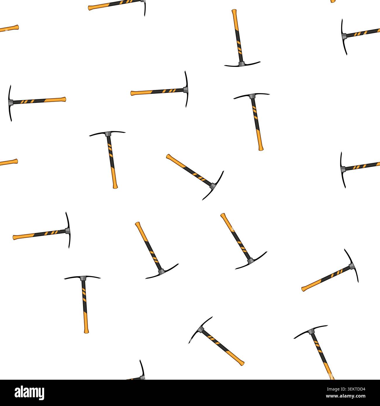 pattern axe pickaxe cartoon vector Stock Vector