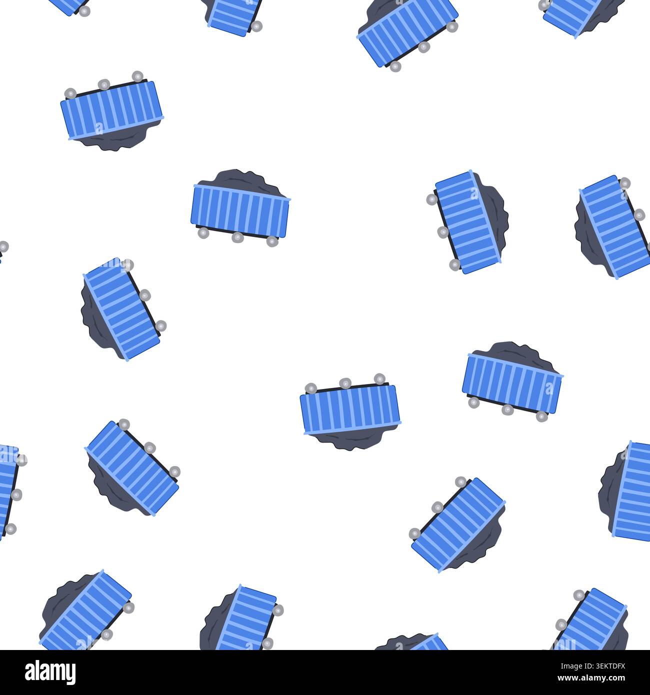 pattern train coal wagon cartoon vector Stock Vector