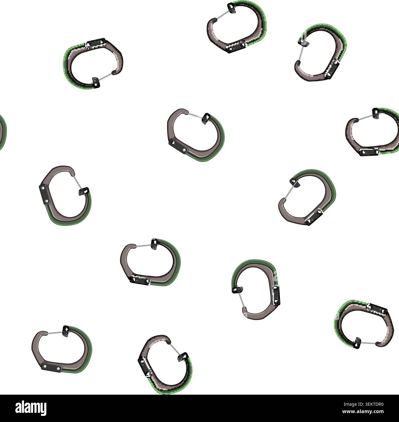 pattern security carabiner clip cartoon vector Stock Vector