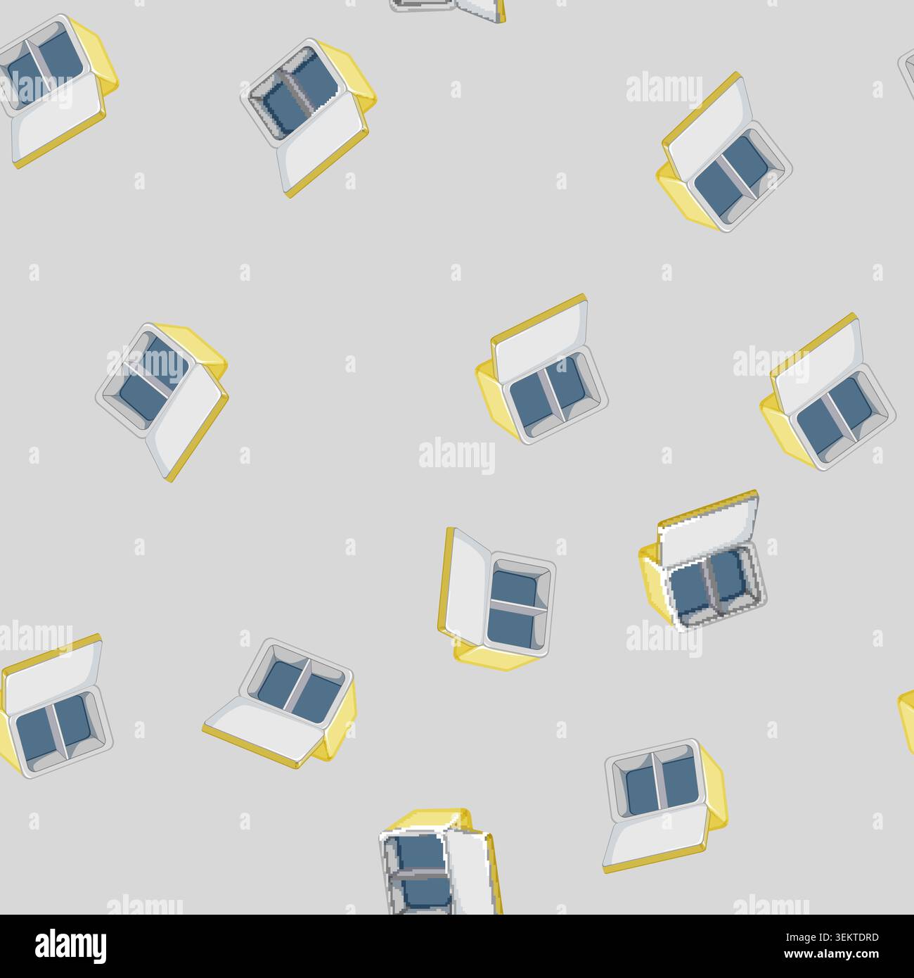 seamless pattern empty fridge refrigerator cartoon vector Stock Vector