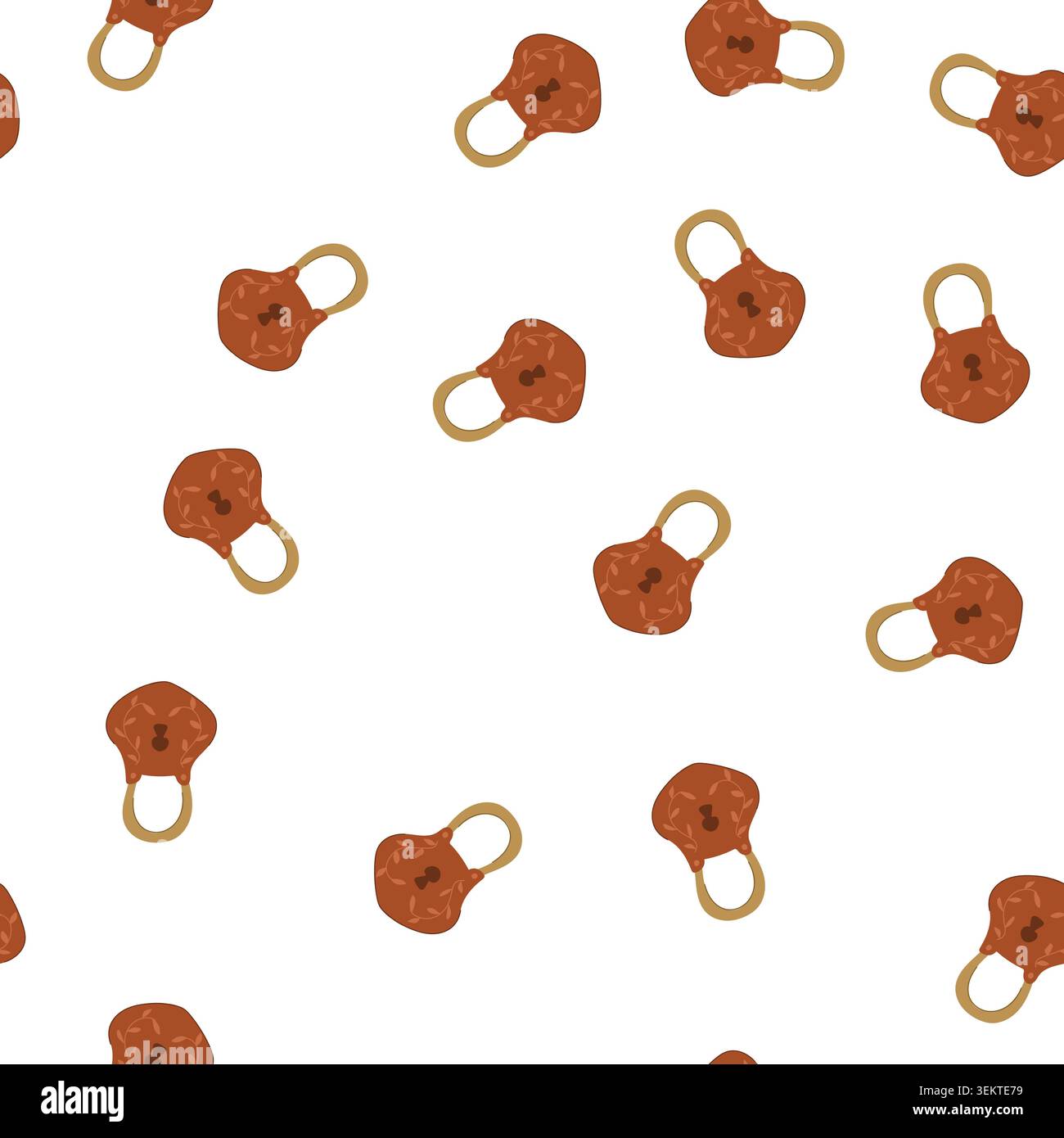 pattern antique padlock vintage cartoon vector Stock Vector