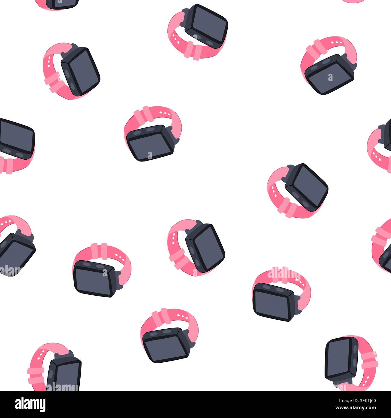 pattern person smart watch cartoon vector Stock Vector