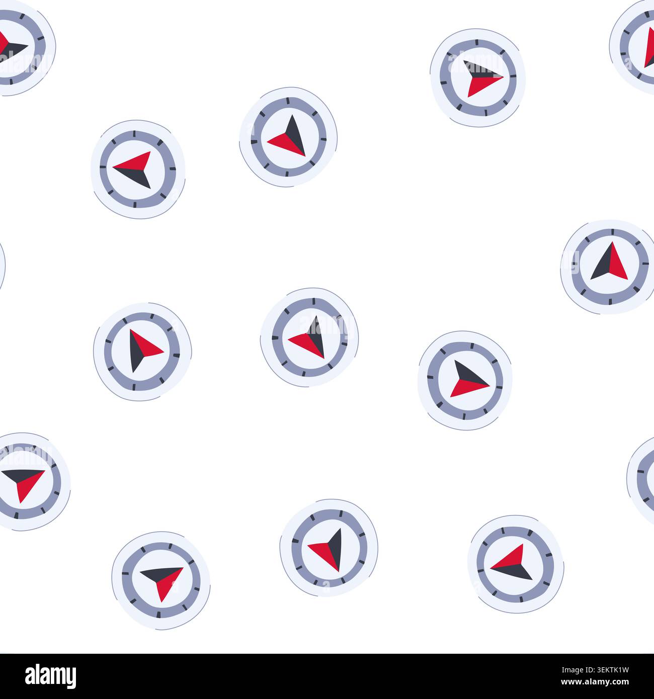 pattern explore nautical compass cartoon vector Stock Vector