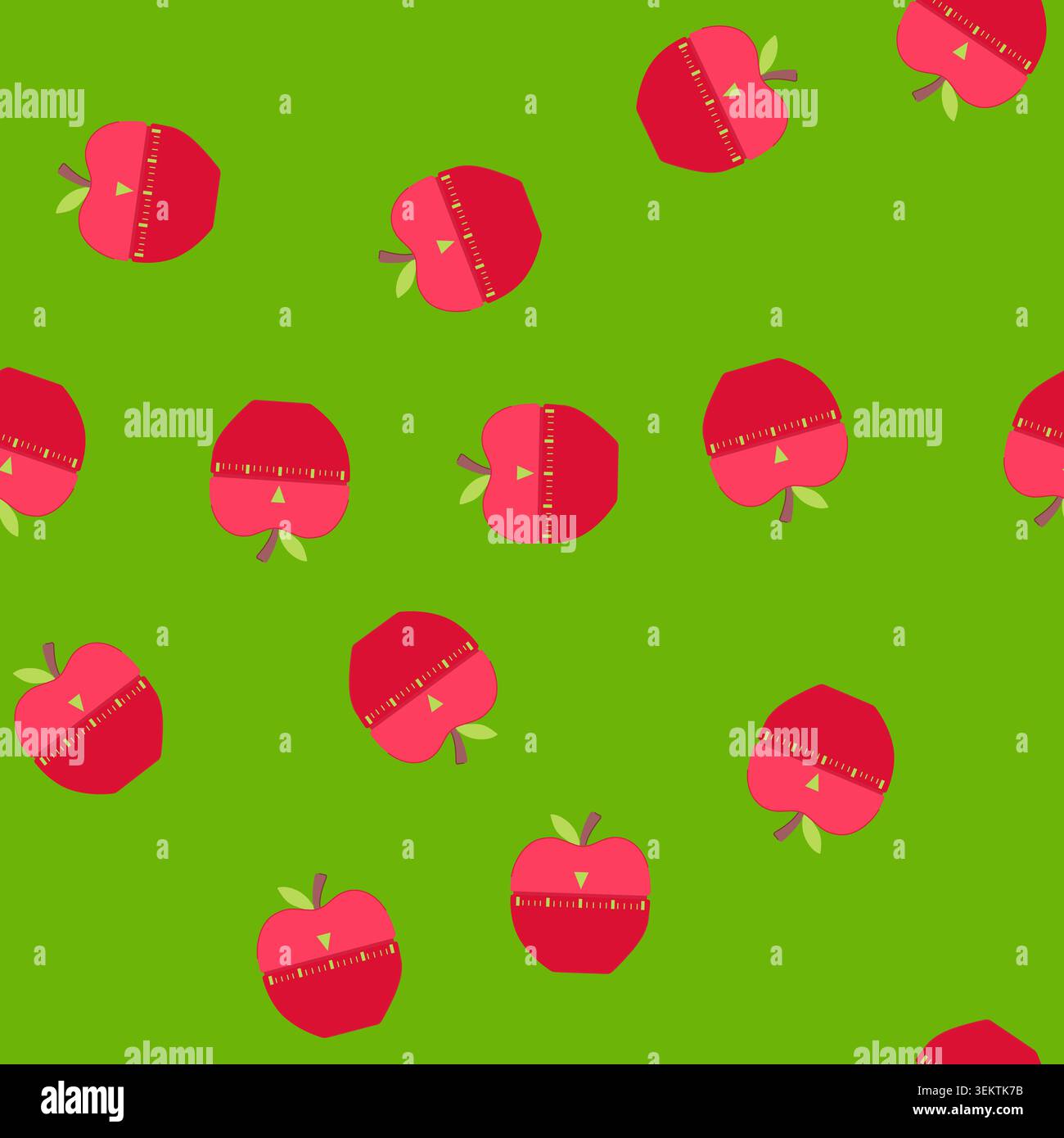 seamless pattern alarm kitchen timer cartoon vector Stock Vector