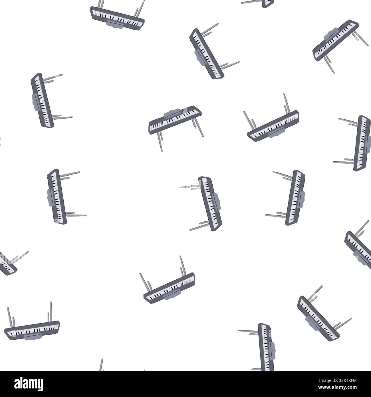 pattern practice piano cartoon vector Stock Vector