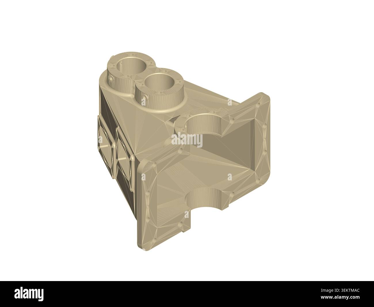 computer aided design three dimensional rendering of a faceted ...